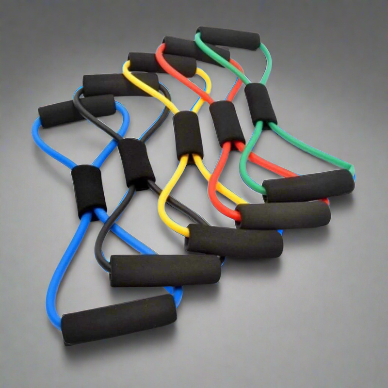 Maxfit - Kit 2 em 1: Elástico Tensão Extensor + 5 Mini Band de Treino - Ideal para Exercícios Funcionais e Fisioterapia