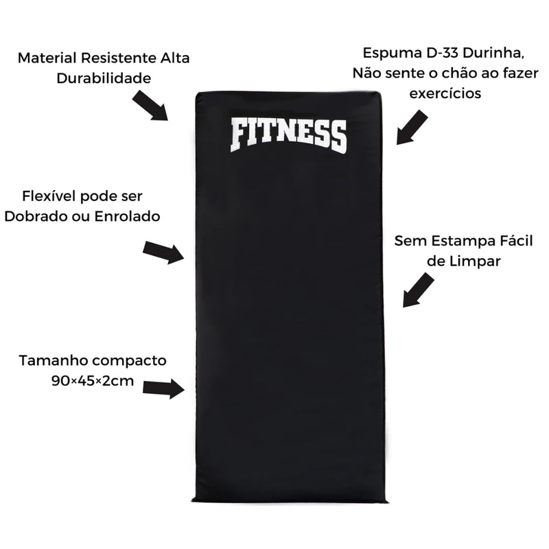 Kit Colchonete De Academia/treino + Roda Abdominal mais brinde (Corda De Pular)