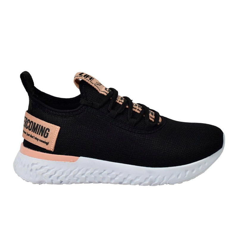 Tênis Feminino  Liferun  Preto/Nude leve e confortável na promoção casual e esportivo lançamento malha respirável