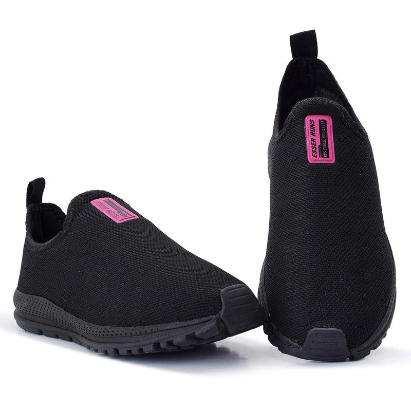 Tênis Meia Feminino Botinha Ortopédico Esportivo SOLADO PRETO  Slip On Casual confortável