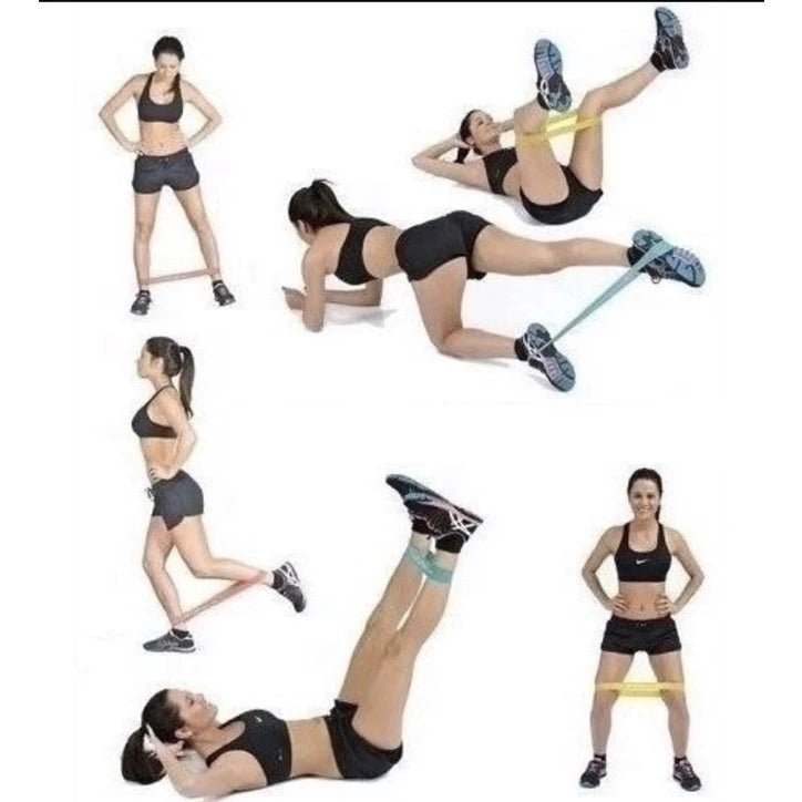 Faixas Elásticas MAXFIT Para Exercícios Multifuncional Yoga Fisioterapia e Treino