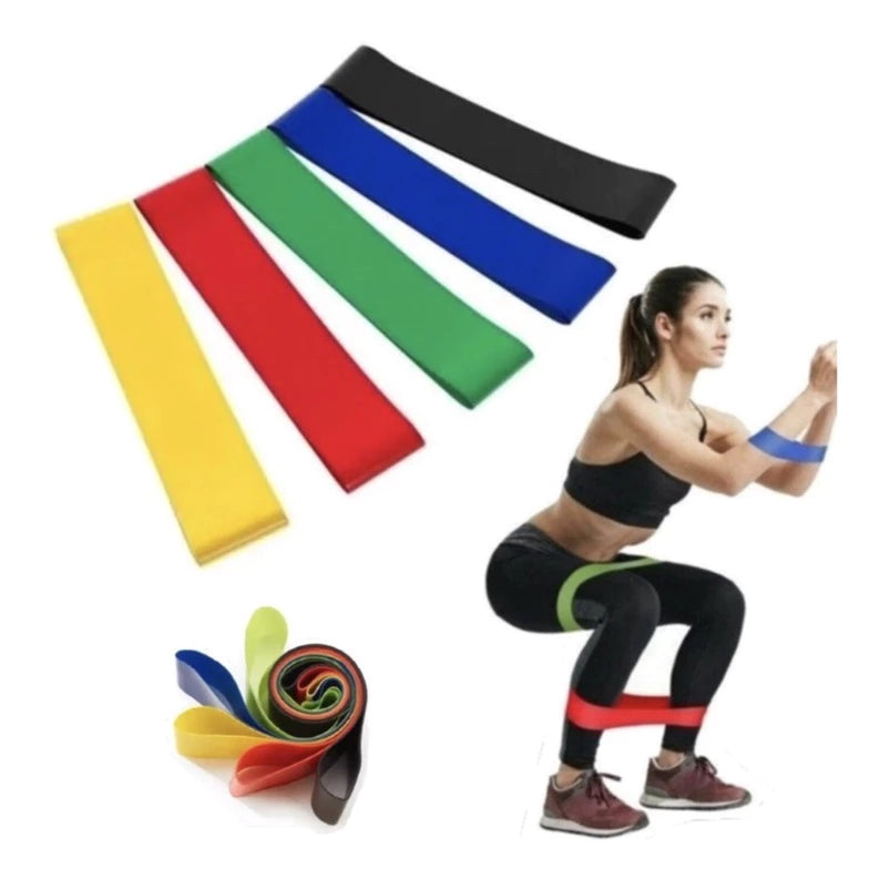 Faixas Elásticas MAXFIT Para Exercícios Multifuncional Yoga Fisioterapia e Treino