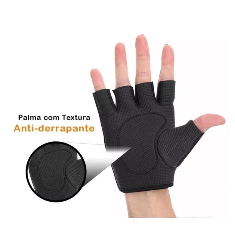 Luva Musculação Academia Antiderrapante Feminina E Masculina Ginástica